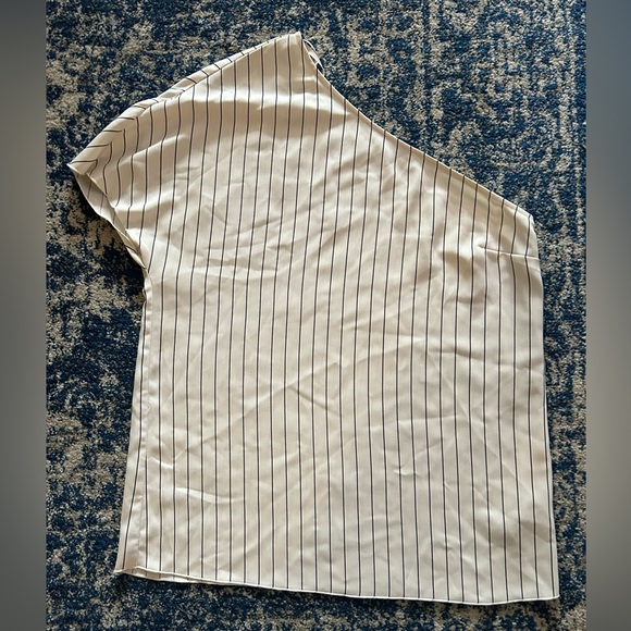 Aritzia Babaton striped top. One shoulder, oversized. Size small. - Picture 6 of 9